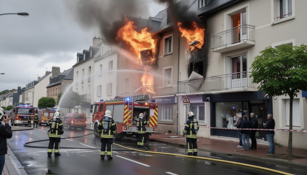 un incendie important s’est déclaré dans un appartement de l’avenue général-leclerc à quimperlé, mobilisant de nombreux secours pour maîtriser un matelas en feu.